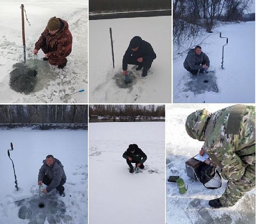 Державні інспектори Чернігівського рибоохоронного патруля проводить моніторинг умов зимівлі риби Фото №5